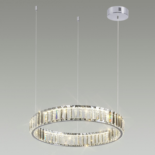 фото Хром/прозрачный металл/хрусталь Люстра LED 30W 4000K 3570Лм VEKIA L-VISION, арт. 4930/30L