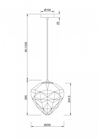 фото Подвесной светильник Maytoni Globo P053PL-01PK, хром