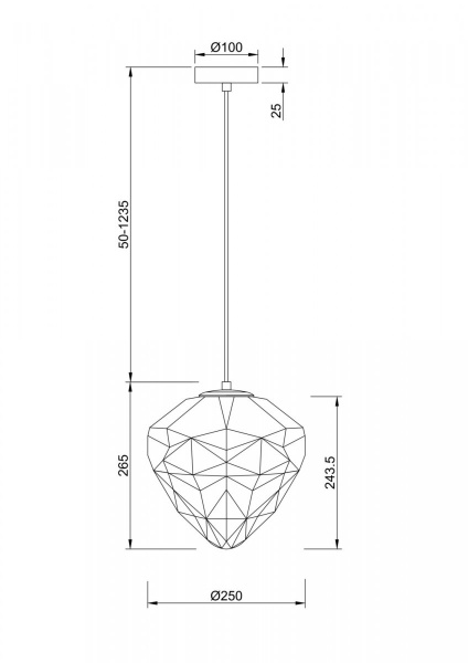 фото Подвесной светильник Maytoni Globo P053PL-01PK, хром