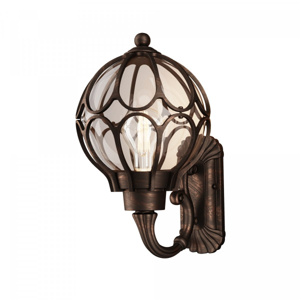 Уличный настенный светильник Maytoni Outdoor Via O024WL-01G, золото антик
