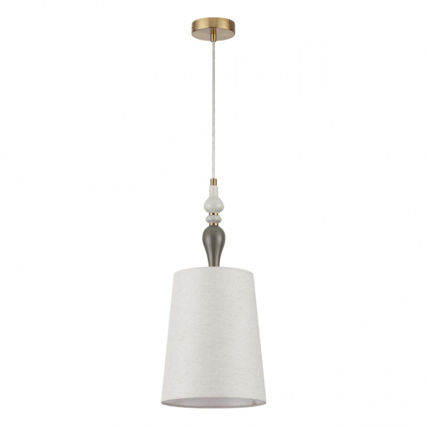 Античн.бронза/беж.абажур/металл/керамика Подвес E27 1*60W HOMI CLASSIC, арт. 5040/1A