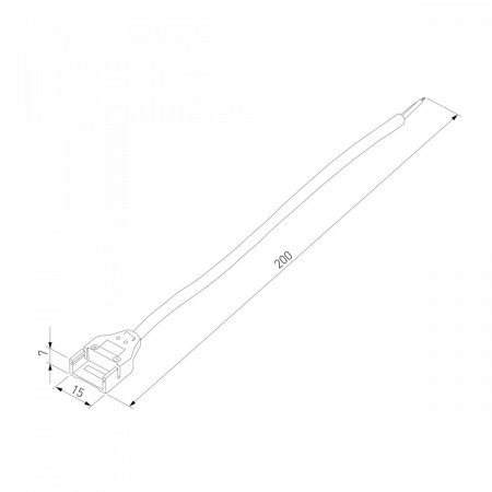 фото Коннектор для лент COB 24V 480Led 14W IP68 гибкий односторонний 95133/00