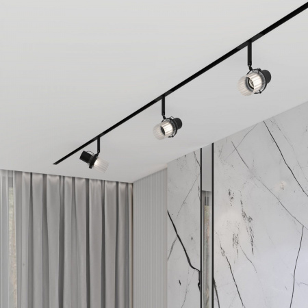 фото Slim Magnetic Трековый светильник со стеклянным плафоном 10W 4000K черный 85532/01