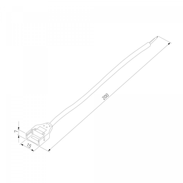 фото Коннектор для лент COB 24V 480Led 14W IP68 гибкий односторонний 95133/00