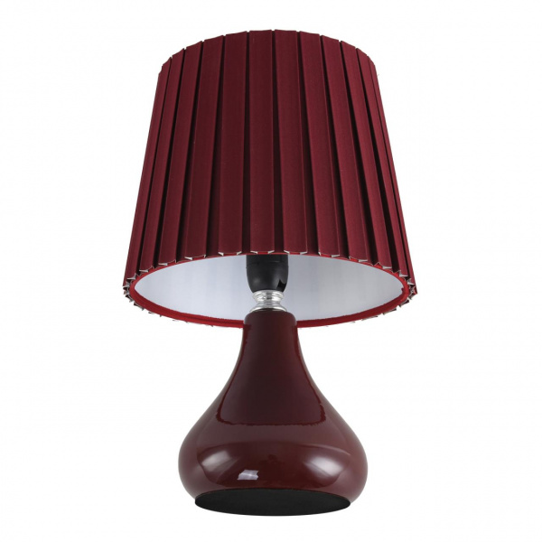 фото Бордовый, керамика/текстиль Настольная лампа E14 1*40W 220V NAINA COUNTY, арт. 8185/1T