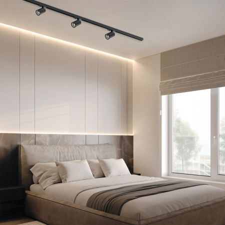 фото Светильник трековый для BARRA 220V GU10 черный Rullo Lightstar 212937