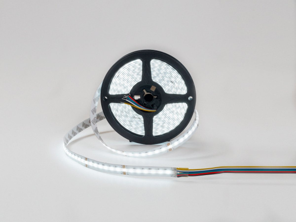 Лента светодиодная 5 в 1, 16Вт/м SWG-COB560, Открытая (IP20), RGB+2700-6000K, 24В, 3М, катушка 5 м
