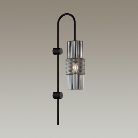 фото Черный/дымчатый металл/стекло Бра E14 1*40W PIMPA MODERN, арт. 5016/1W