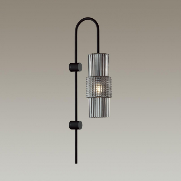 фото Черный/дымчатый металл/стекло Бра E14 1*40W PIMPA MODERN, арт. 5016/1W