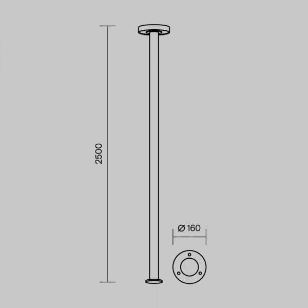 Садово-парковый светильник Maytoni Outdoor Nail O529FL-L30B3K, черный