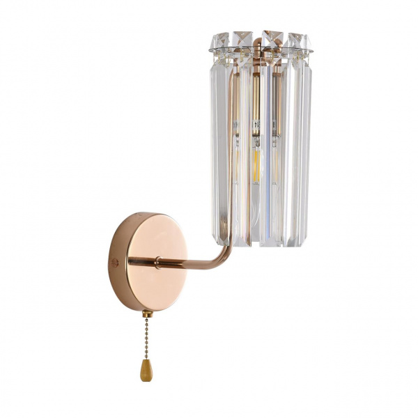 Золото/прозрачный, металл/хрусталь Бра E14 1*40W 220V FAVLA CLASSI, арт. 8347/1W