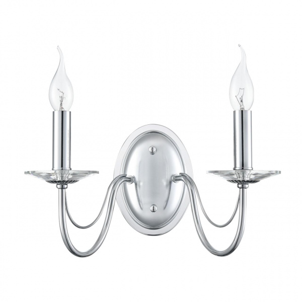 Металл/стекло, хром/прозрачный Бра E14 2*40W 220V INCANTO CLASSI, арт. 8034/2W