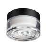 Светильник черный/прозрачный/стекло/поликарбонат IP65 LED 6W 410Лм 2200/2700/3000K 120° 220-240V RONDA HIGHTECH, арт. 7156/6CL