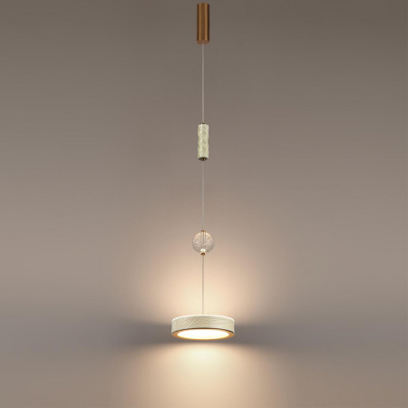 фото Молочный/античная бронза/металл/керамика/хрусталь/акрил Подвес LED 32W 2000К/3000K/4000K RIVIERA L-VISION, арт. 5450/32L