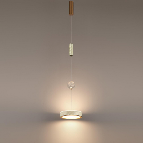 фото Молочный/античная бронза/металл/керамика/хрусталь/акрил Подвес LED 32W 2000К/3000K/4000K RIVIERA L-VISION, арт. 5450/32L