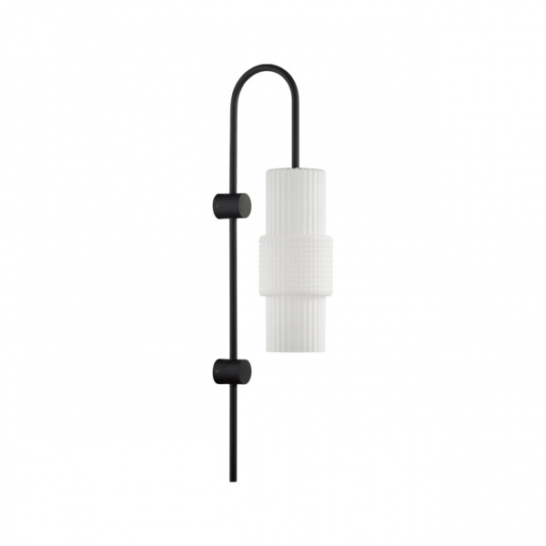 Черный/белый матовый металл/стекло Бра E14 1*40W PIMPA MODERN, арт. 5017/1W