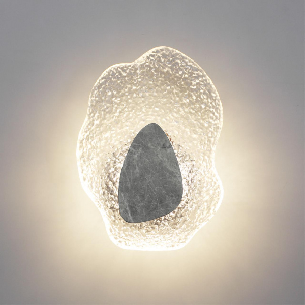 фото Черный/прозрачный/серый/металл/стекло/мрамор Настенный светильник LED x 12W 3000K CORALLA L-VISION, арт. 5461/12WLB