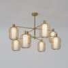 фото Потолочный светильник с металлическими абажурами и стеклянными плафонами 30192/8