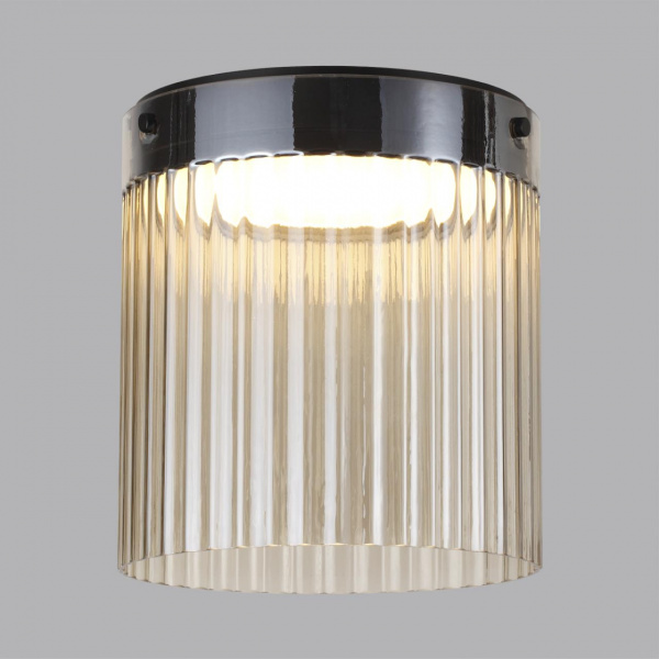 фото Черный/светл.янтарный/металл/стекло Потолочный светильник LED 20W 4000К 2238Лм PILLARI L-VISION, арт. 5047/20LC