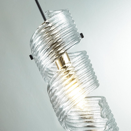 фото Черный/золото/металл/стекло Подвес/бра E14 1*40W FUSILLI MODERN, арт. 5439/1