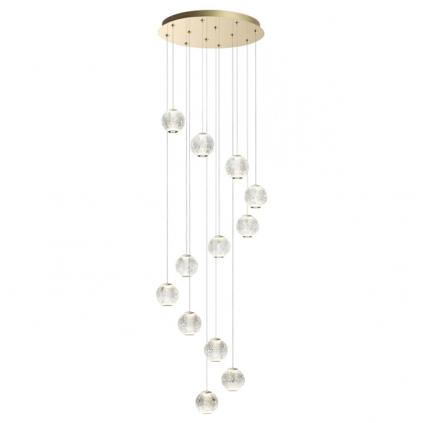 Золотой/металл/акрил Люстра LED 56W 4000K 4651лм CRYSTAL L-VISION, арт. 5008/56L