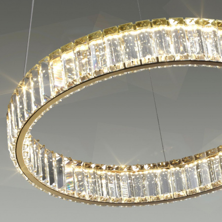 фото Золотой/прозрачный металл/хрусталь Люстра LED 45W 4000K 4500Лм VEKIA L-VISION, арт. 5015/45L
