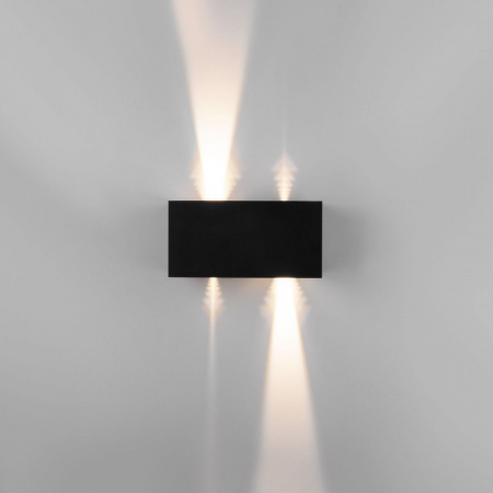 фото Уличный настенный светодиодный светильник с регулируемыми лучами WINNER DOUBLE LED IP54 35137/W черный
