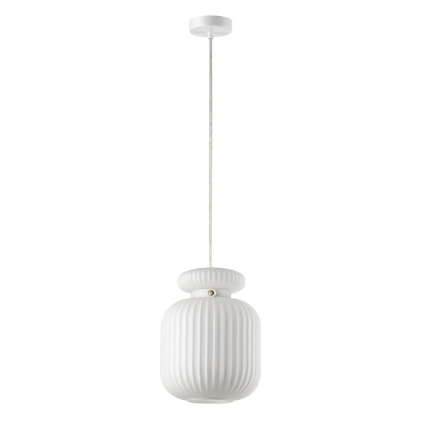 Белый/белый/металл/стекло/эко.кожа Подвес E27 1*60W JUGI PENDANT, арт. 5042/1C