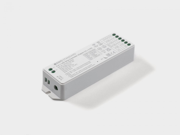 Контроллер SWG Zigbee для светодиодной ленты 5 в 1 (монохромный, CCT, RGB/RGBW, RGB+CCT), 16A 12/48В