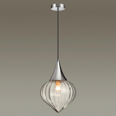 фото Хром/прозрачный/стекло Подвес E14 1*40W KESTA PENDANT, арт. 4949/1