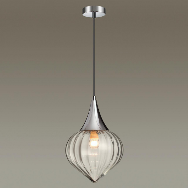 фото Хром/прозрачный/стекло Подвес E14 1*40W KESTA PENDANT, арт. 4949/1