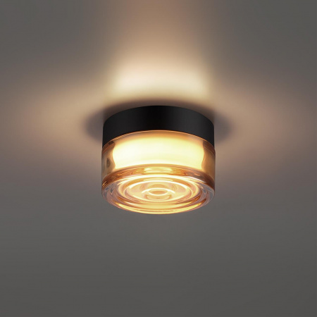 фото Светильник черный/янтарный/стекло/поликарбонат IP65 LED 6W 410Лм 2200/2700/3000K 120° 220-240V RONDA HIGHTECH, арт. 7158/6CL