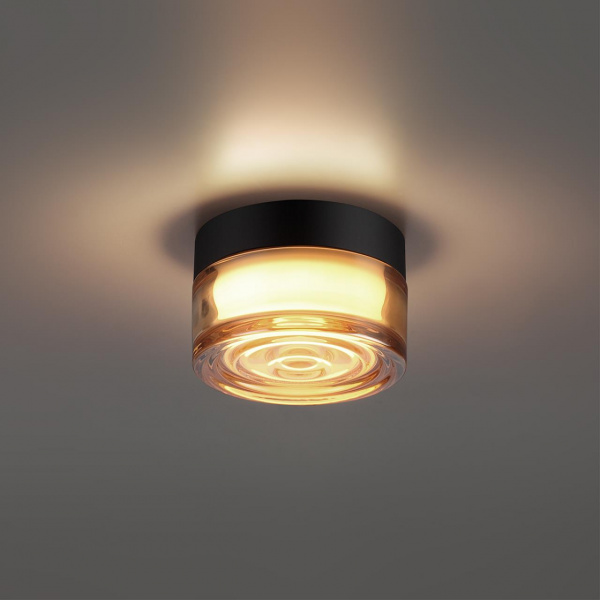 фото Светильник черный/янтарный/стекло/поликарбонат IP65 LED 6W 410Лм 2200/2700/3000K 120° 220-240V RONDA HIGHTECH, арт. 7158/6CL