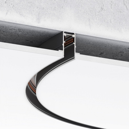 фото Slim Magnetic Встраиваемый радиусный шинопровод черный ⌀ 800мм 85158/00