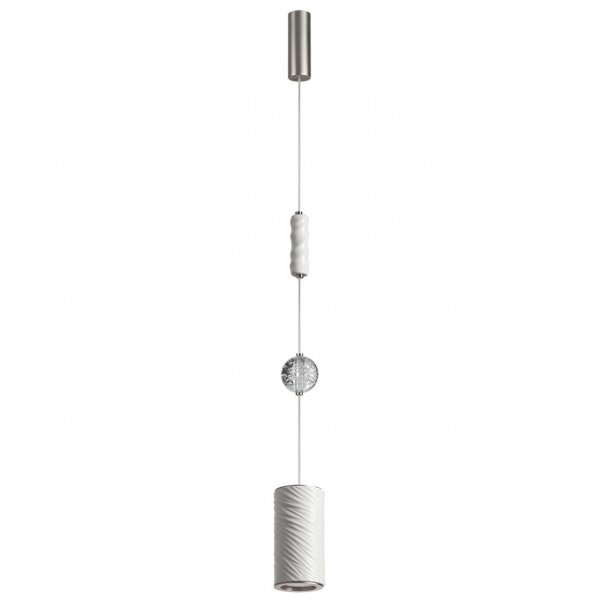 Белый/никель/металл/керамика/хрусталь/акрил Подвес LED 18W 2000К/3000K/4000K RIVIERA L-VISION, арт. 5451/18L