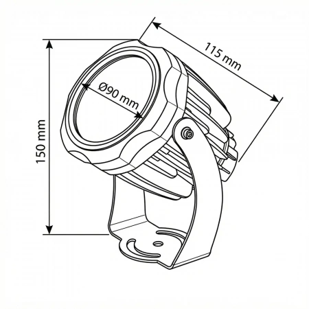 фото Прожектор LED зеленый G5512 12W 24° IP65 черный