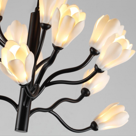 фото Черный матовый/белый/фарфор Люстра G4 LED 15*5W GARDI MODERN, арт. 5090/15