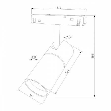 фото Slim Magnetic R03 Трековый светильник 20W 3000K черный 85013/01