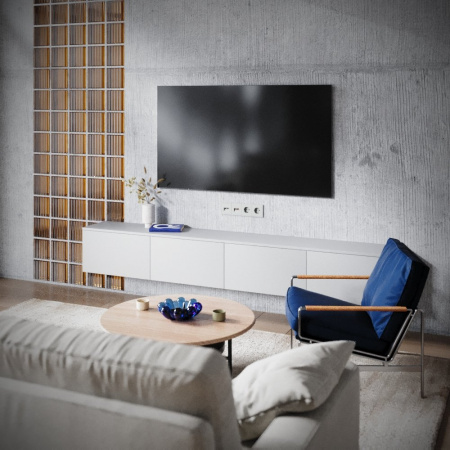 фото Накладка для розетки TV+RJ45 кат. 6, S70 (сталь)