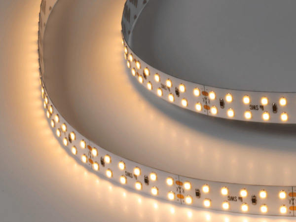 Светодиодная лента 2835, 240 LED/м, 19,2 Вт/м, 24В, IP20, Цвет: Теплый белый, SWG2240-24-19.2-WW-M, катушка 5 м
