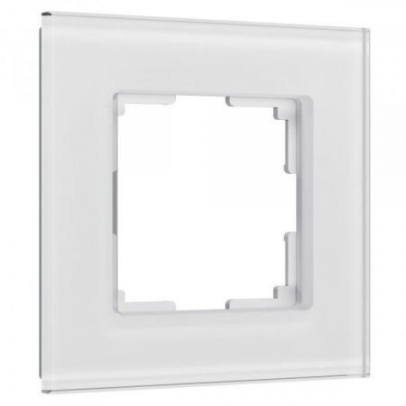 фото Рамка из стекла на 1 пост Senso белый soft-touch W0013101