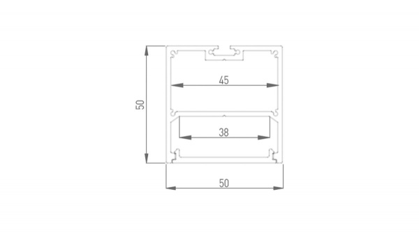 фото Подвесной/накладной алюминиевый профиль SWG Design LED LS 5050, 2500 мм, анодированный, LS.5050-R