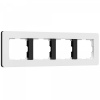 фото Рамка из поликарбоната на 4 поста Split белый/черный, soft-touch W0043068