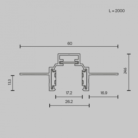 фото Шинопровод встраиваемый Maytoni Technical TRXM034-422W, белый