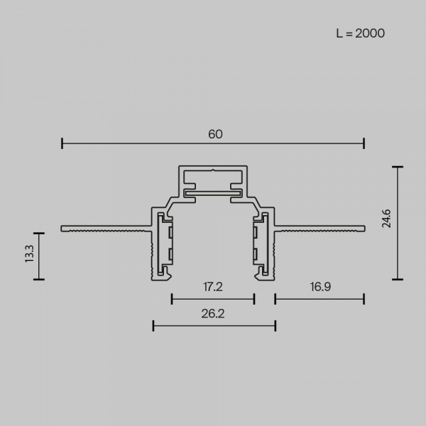 фото Шинопровод встраиваемый Maytoni Technical TRXM034-422B, черный