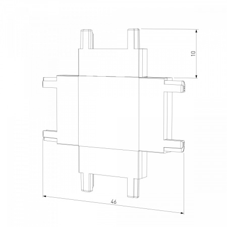 фото Четырёхсторонний соединитель для накладного шинопровода Flat Magnetic 85003/00