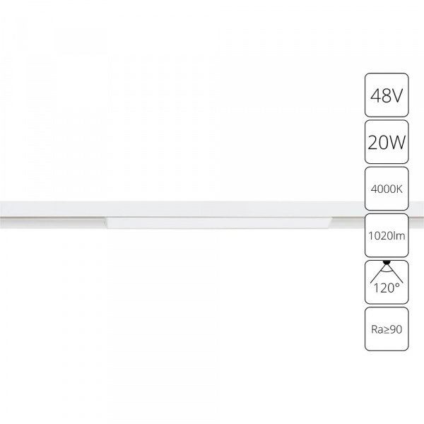 Магнитный трековый светильник Arte Lamp LINEA A4663PL-1WH