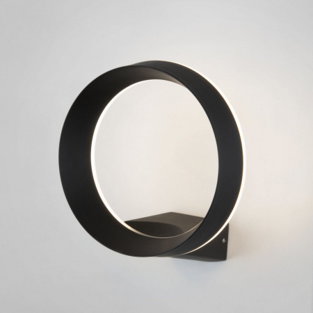 фото Уличный настенный светодиодный светильник Ring IP54 1710 TECHNO LED черный