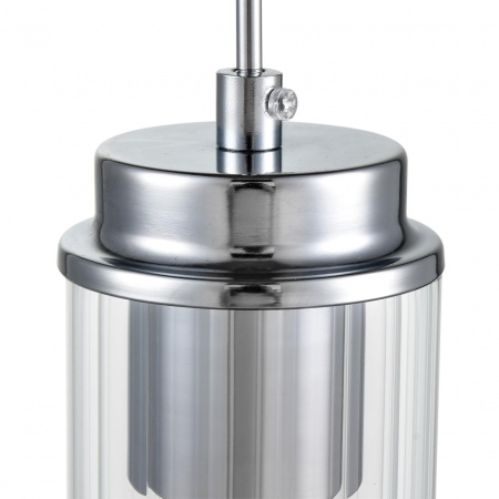 фото Хром/прозрачный металл/металл Подвес Е14 1*40W 220V ISHA COMFI, арт. 8102/1A