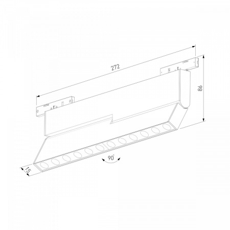 фото Mini Magnetic Трековый светильник 12W 3000K черный 85208/01